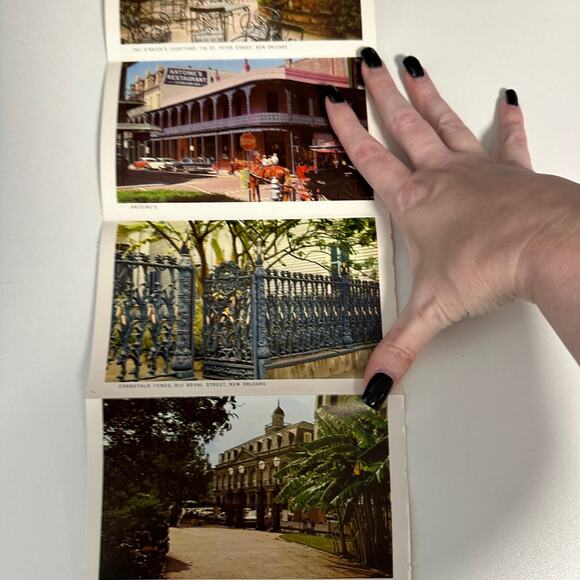 Vintage Fold Out Postcard View Book Bourbon Street New Orleans Louisiana - Picture 4 of 6